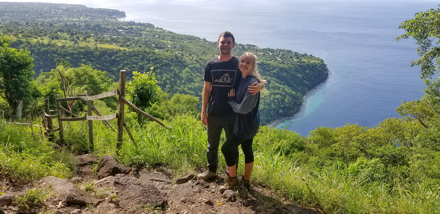 First stop! Choiseul is visible behind us.