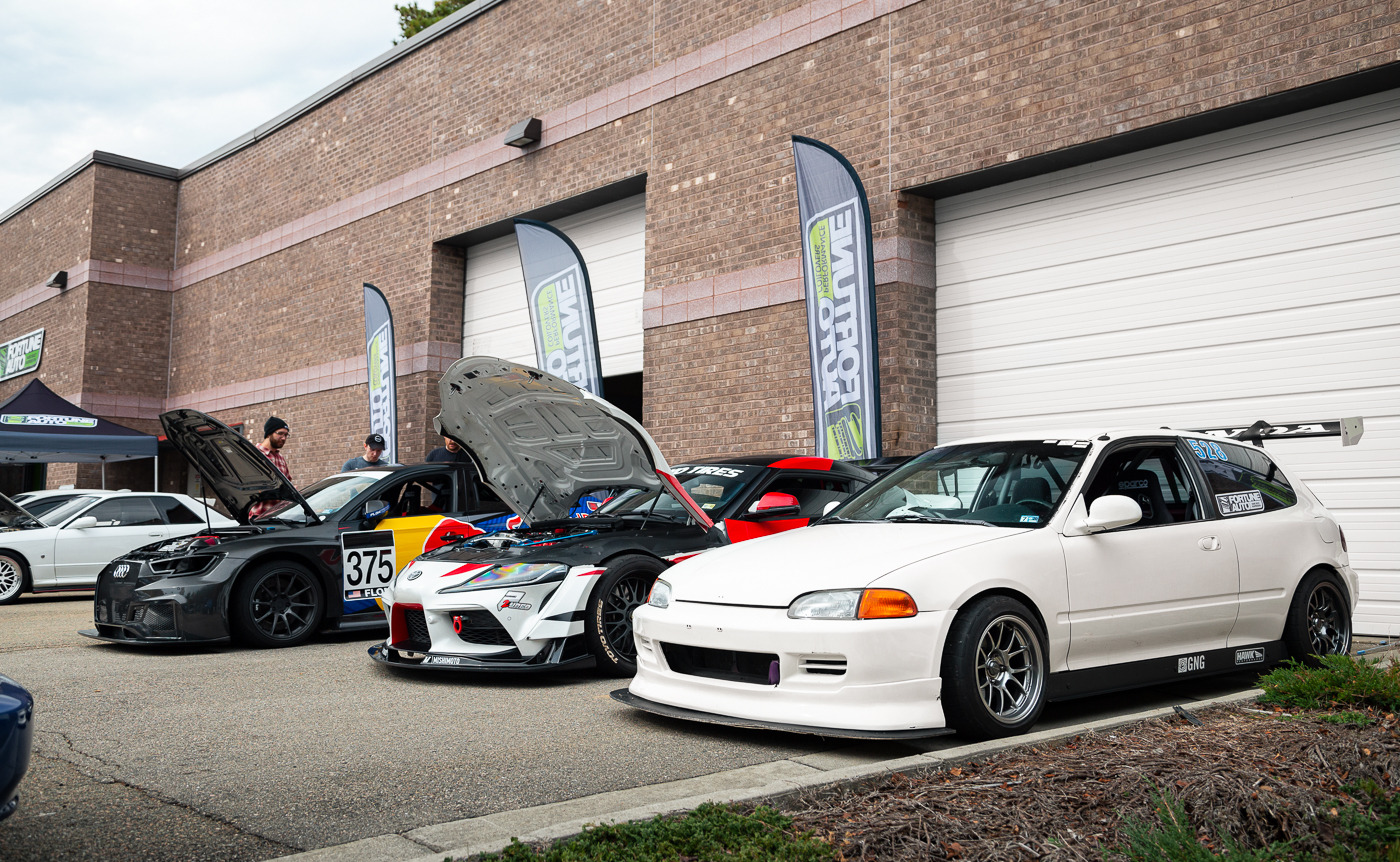 Matt, whose Civic is on the right, towed my FR-S home for me on his low-car-friendly trailer not too long ago. Matt's a good guy. Be like Matt.